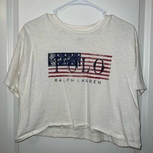POLO RALPH LAUREN CROPPED T-SHIRT